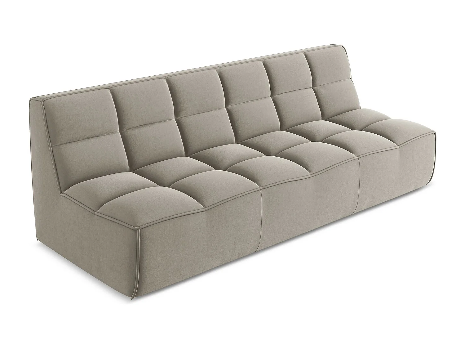 3-osobowa kanapa modułowa - z tkaniny welwetowej - kreci - KALAI