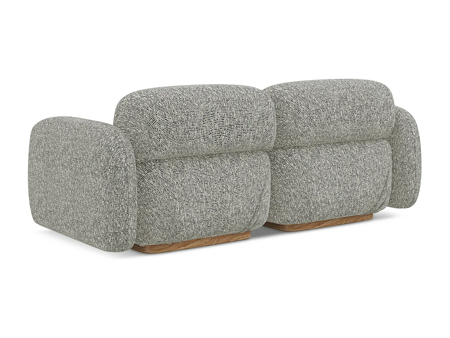 3-osobowa kanapa modułowa - z tkaniny strukturalnej - ciemny beż - AILANI