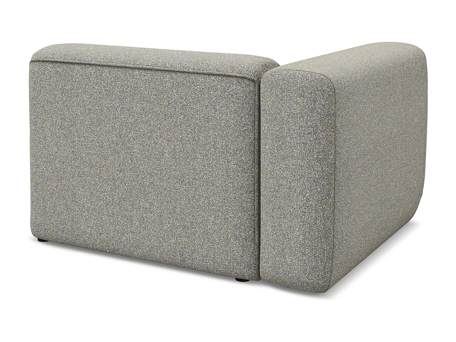 Module avec accoudoirs gauche en tissu texturé - beige foncé - EKAHI