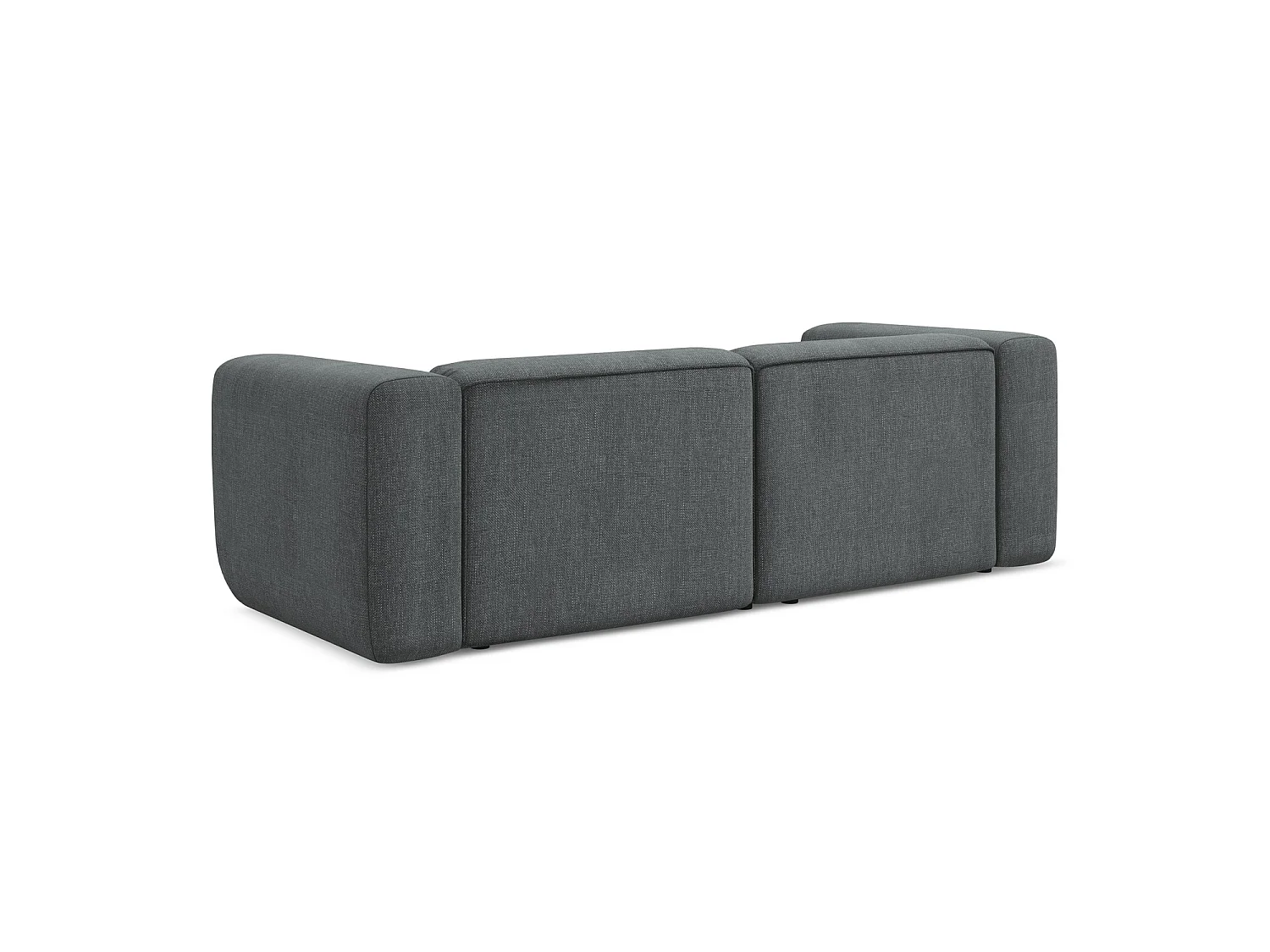 Driezits modulaire bank van grafiet chenille stof - BARI