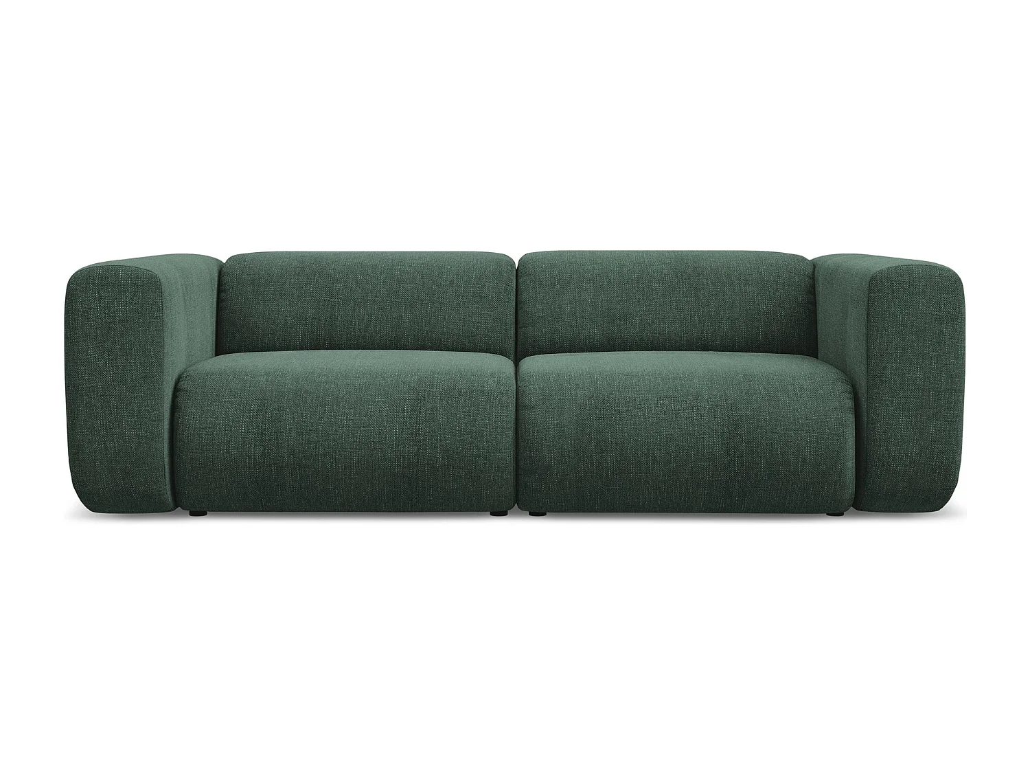 Driezits modulaire bank van groente chenille stof - EKAHI