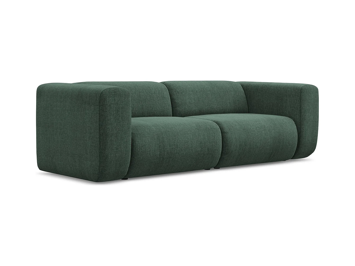Driezits modulaire bank van groente chenille stof - EKAHI