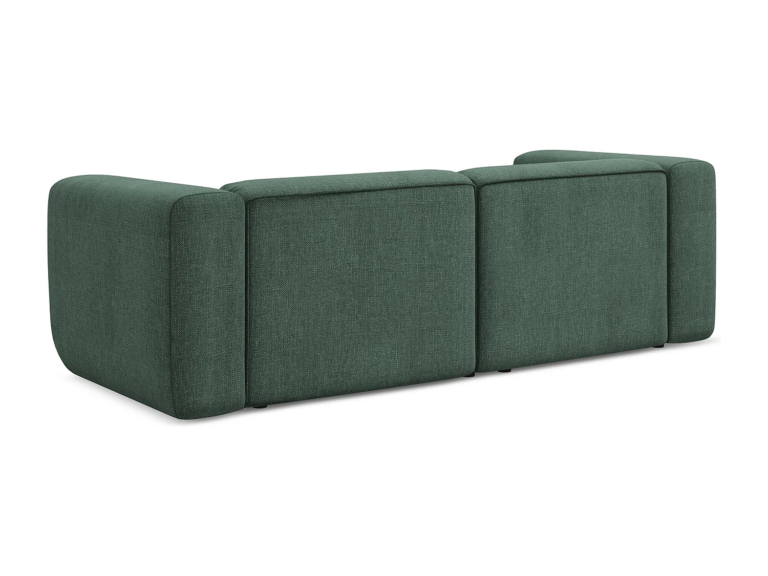 Canapé modulable 3 places en tissu chenille - vert - EKAHI