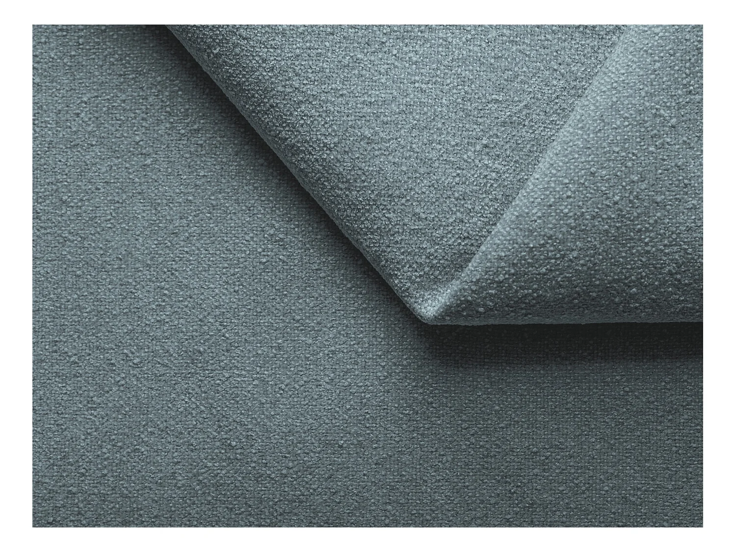 Canapé d'angle réversible en tissu bouclette - jeans - AILANI