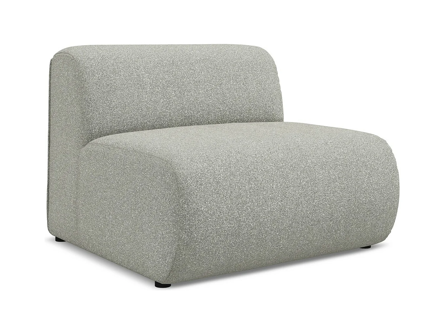 Fauteuil pour canapé modulable en tissu texturé - gris clair - EKAHI