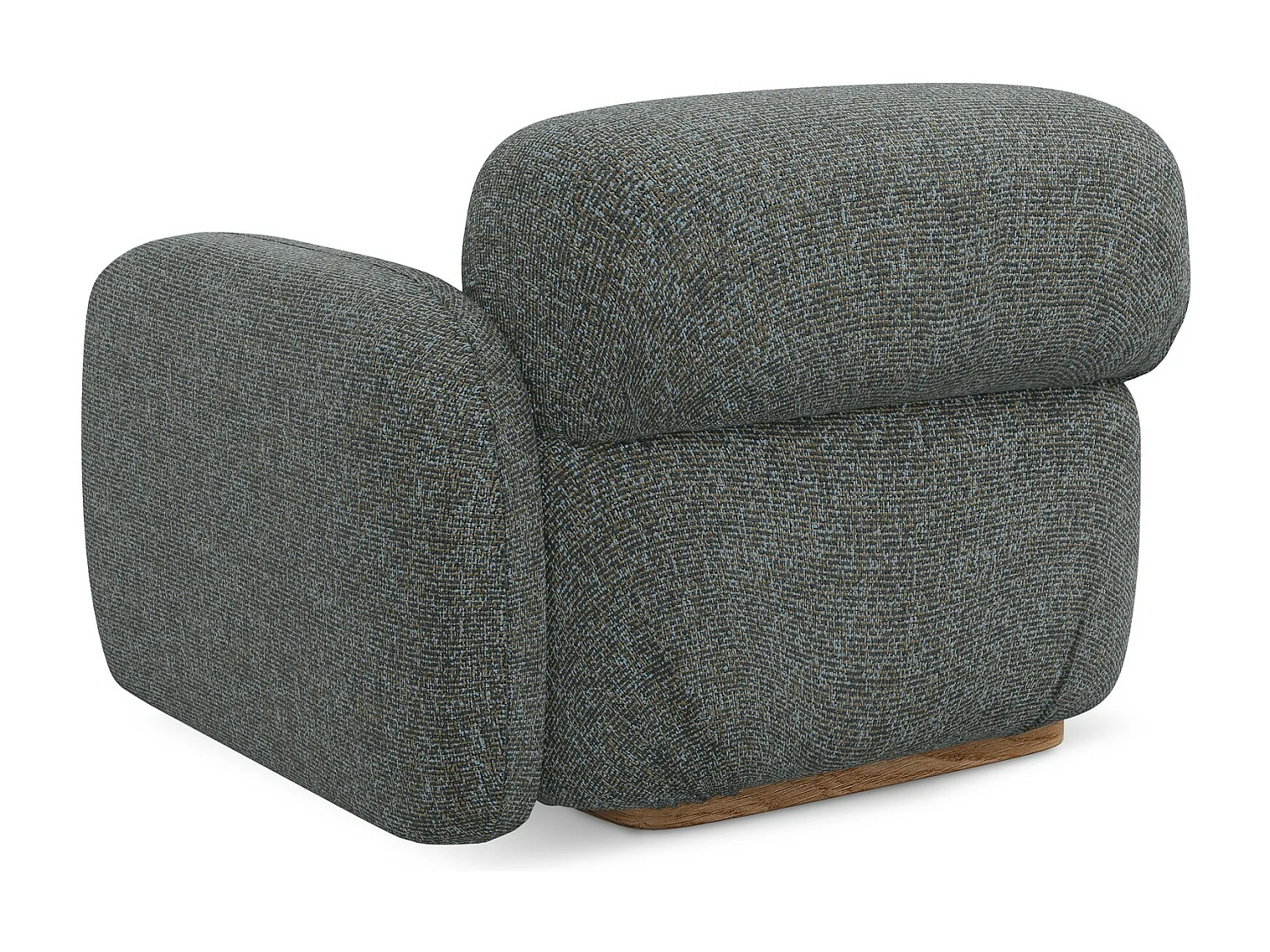 Bankmodule met armleuning rechts van staal textuurstof - AILANI