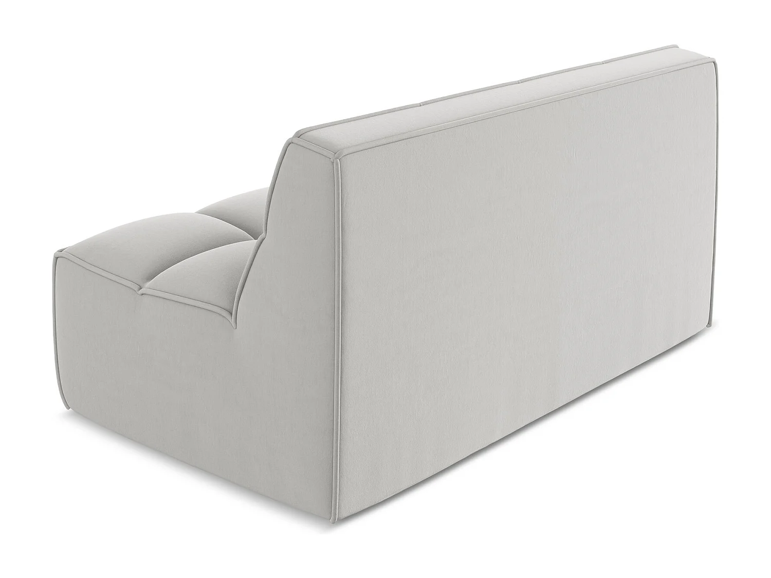 Tweezits modulaire bank van zilver velours - KALAI