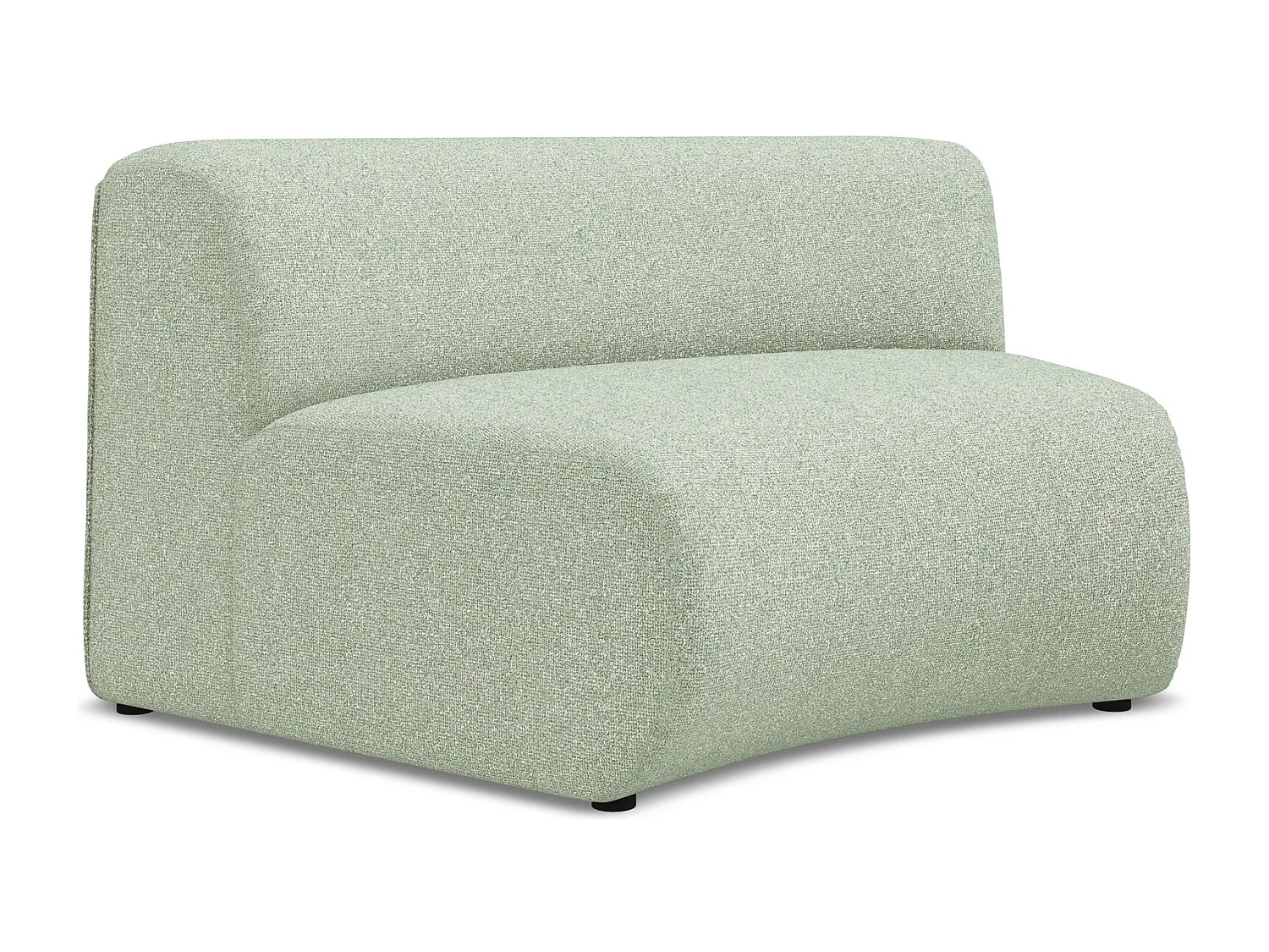 Fauteuil d'angle pour canapé modulable en tissu texturé - vert clair - EKAHI
