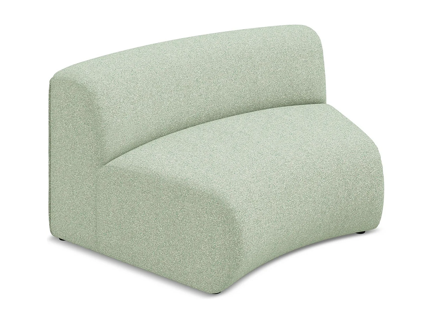 Fauteuil d'angle pour canapé modulable en tissu texturé - vert clair - EKAHI