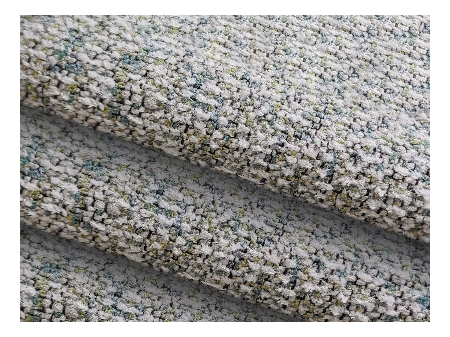 Module avec accoudoirs droit en tissu texturé - vert clair - AILANI