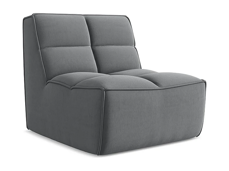 Fauteuil pour canapé modulable en velours - acier - KALAI