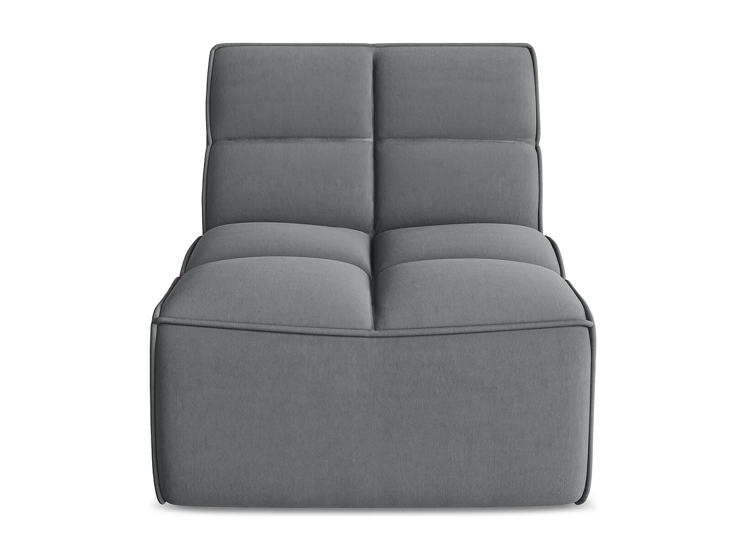Modular - Mittelsofa - Samt - Stahl - KALAI