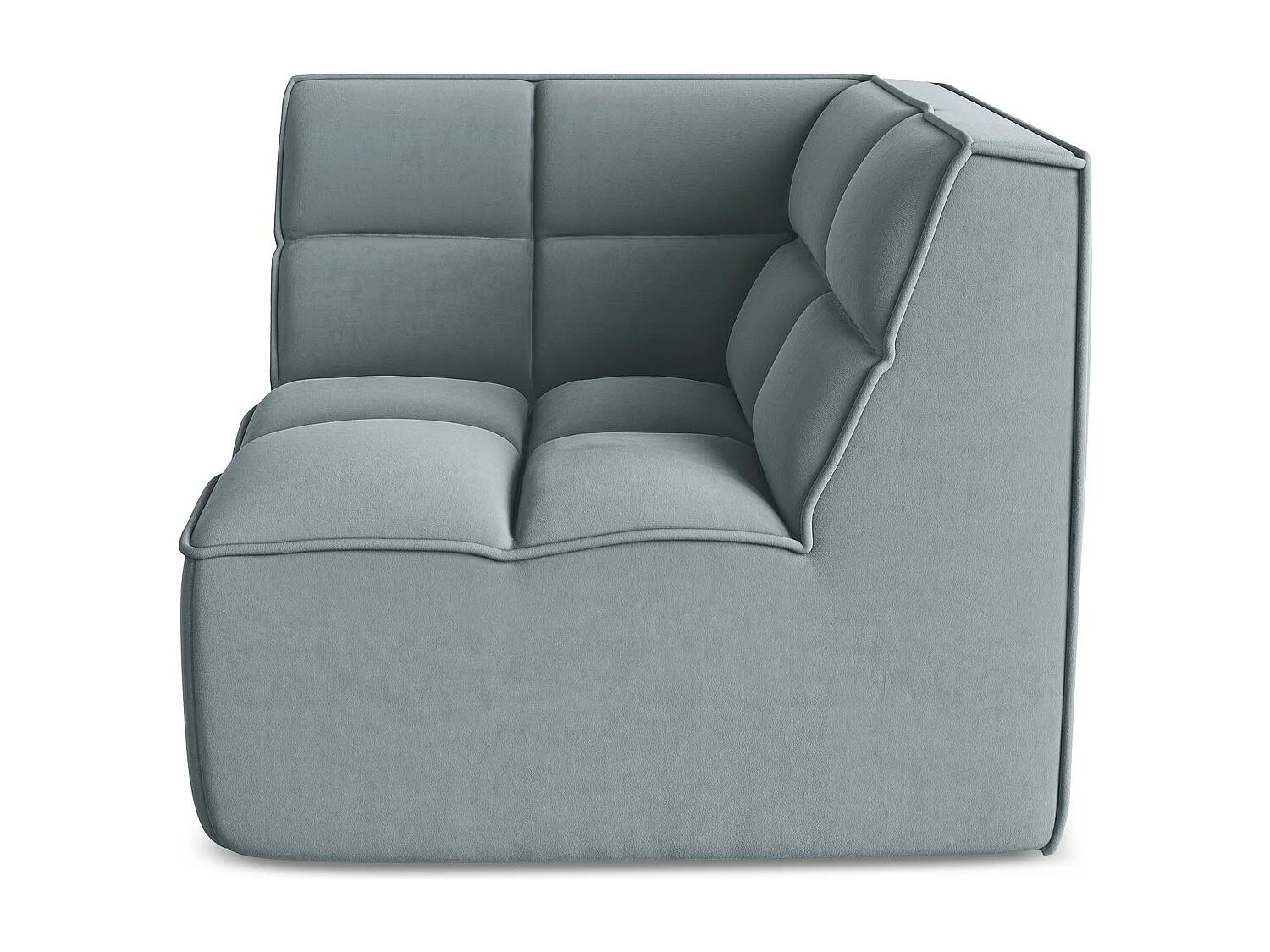 Modular - Ecksofa - Samt - Hellblau - KALAI