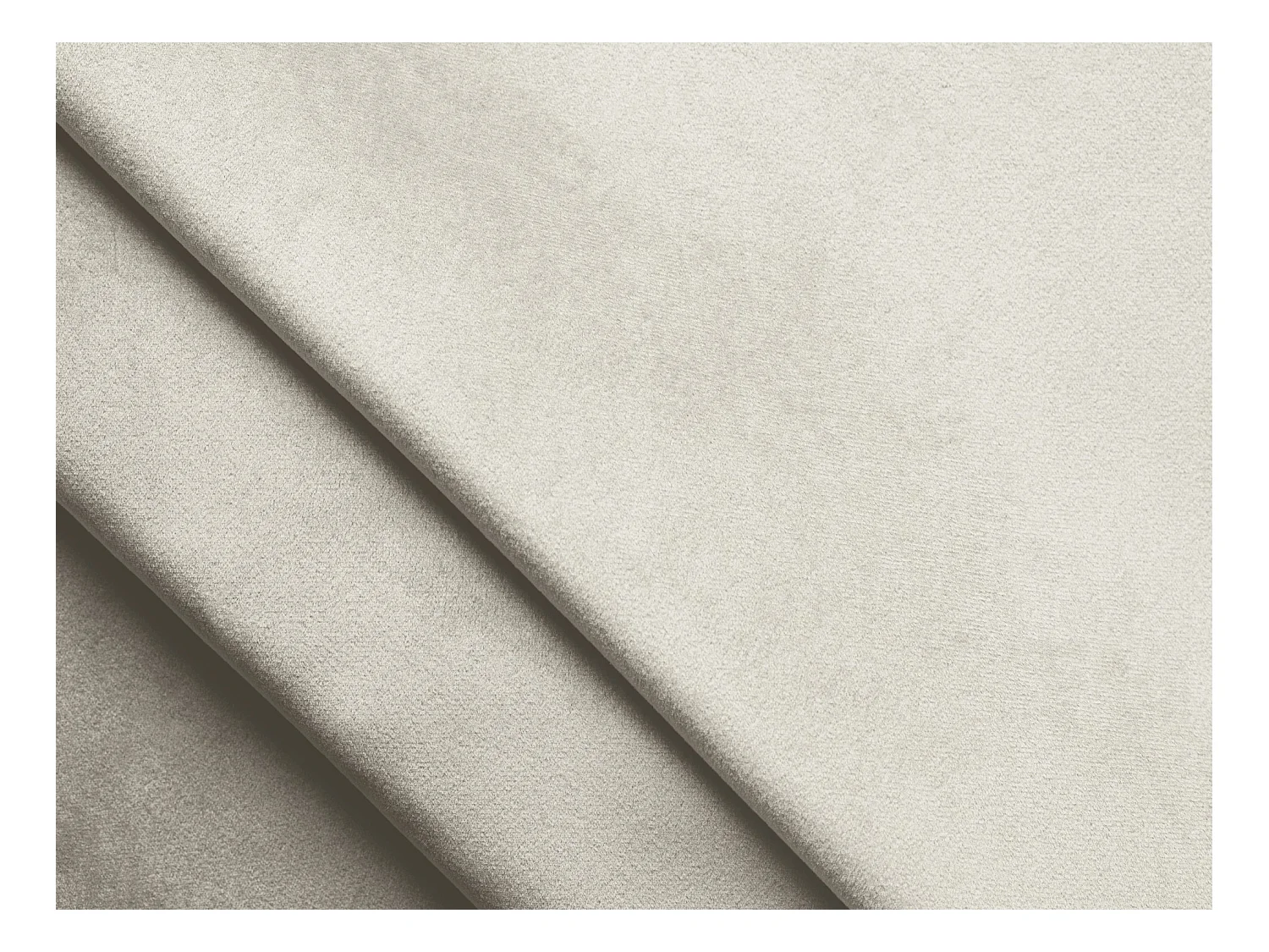 Canapé d'angle gauche en velours - beige clair - NALU