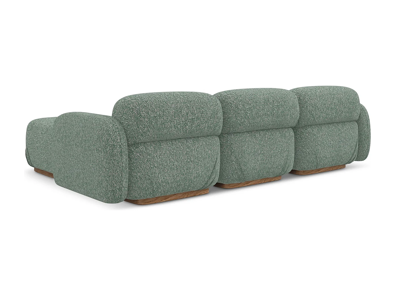 Narożnik uniwersalny - z tkaniny strukturalnej - jasnozielony - AILANI