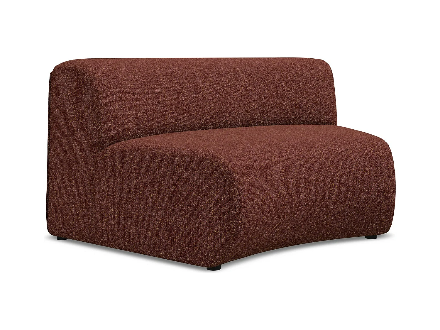 Fauteuil d'angle pour canapé modulable en tissu texturé - bourgogne - EKAHI