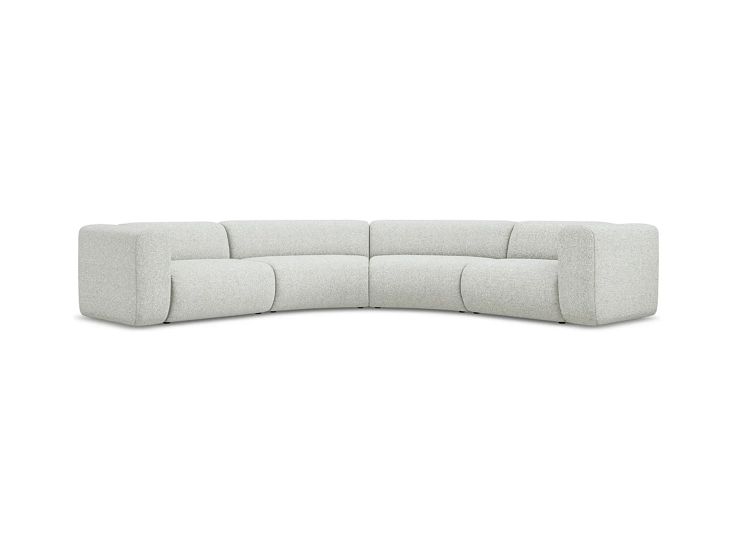 Modulares Ecksofa - - Strukturstoff - Beige - EKAHI