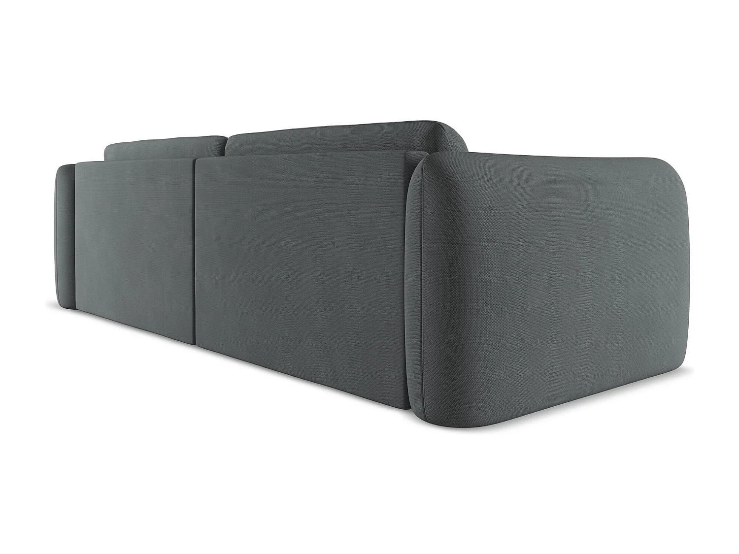 Canapé 3 places en tissu chenille - graphite - HOKU