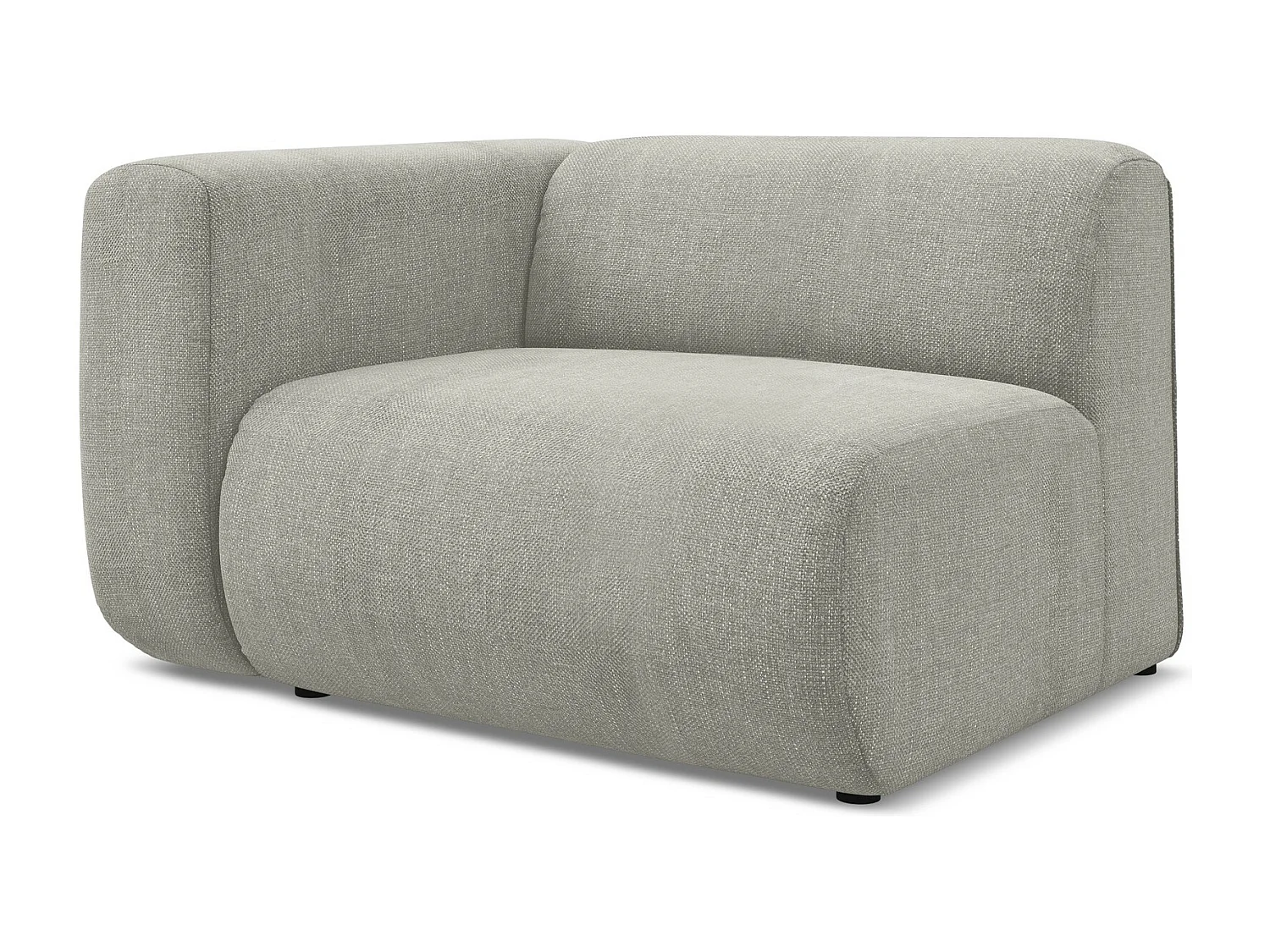 Moduł z podłokietnikiem lewy - z tkaniny szenilowej - beżowy - EKAHI