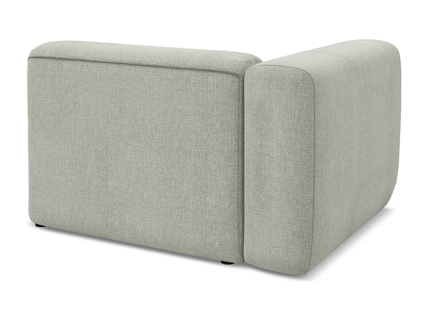 Moduł z podłokietnikiem lewy - z tkaniny szenilowej - beżowy - EKAHI