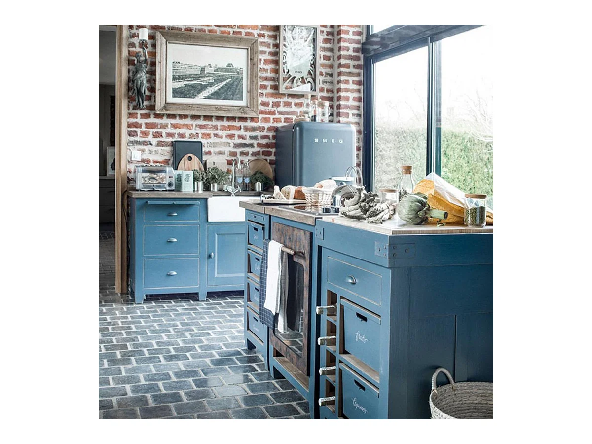 Billot Bois Bleu - Brocante Interior's