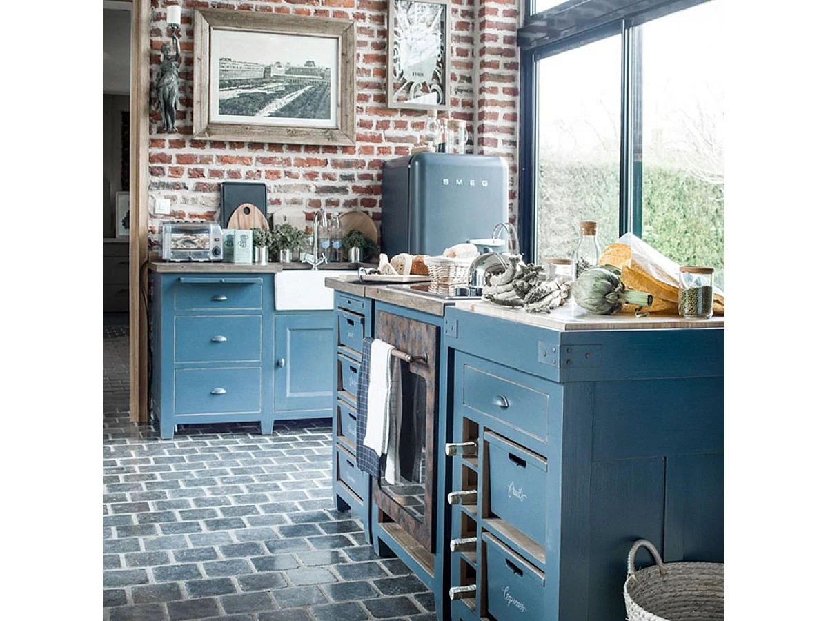 Billot Bois Bleu - Brocante Interior's