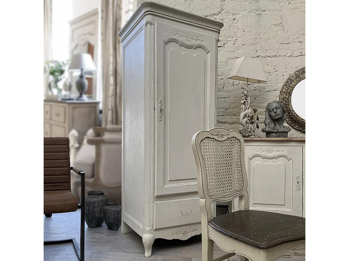 Bonnetière 1 porte 1 tiroir Bois Blanc - Château Interior's
