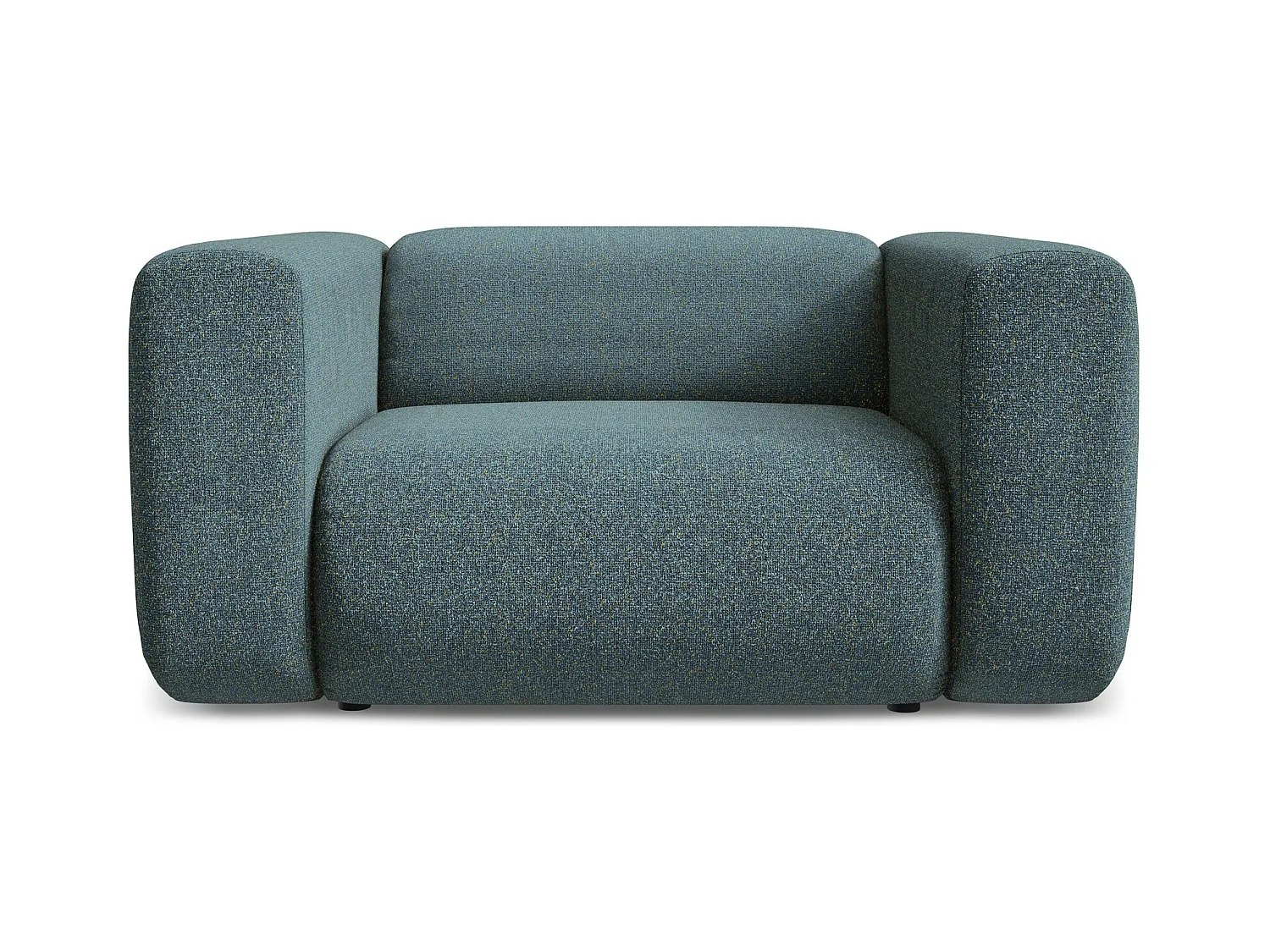 Fauteuil en tissu texturé - jeans - EKAHI