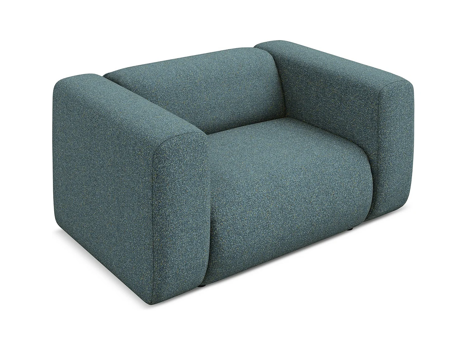 Fauteuil en tissu texturé - jeans - EKAHI