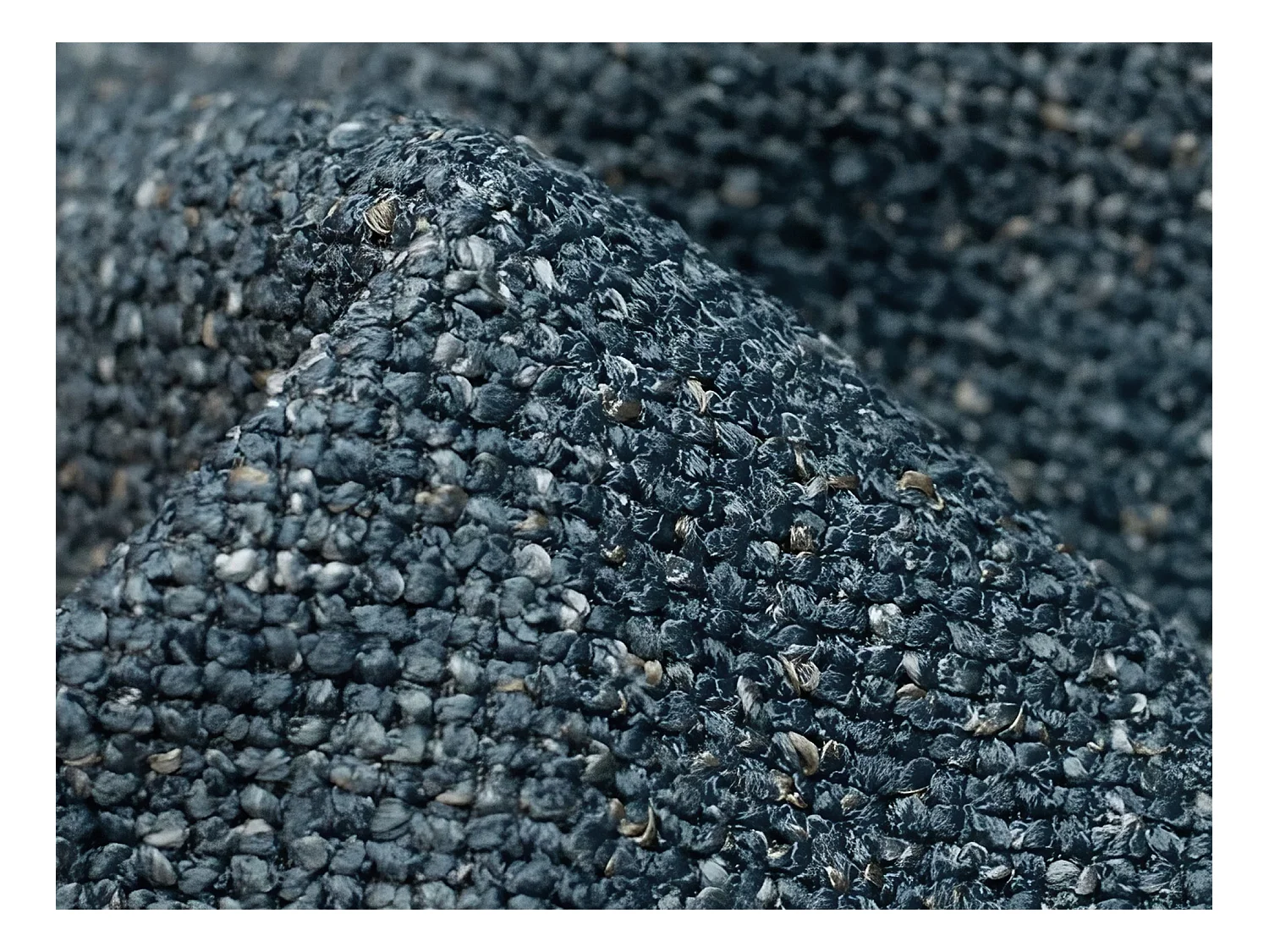 Fauteuil en tissu texturé - jeans - EKAHI