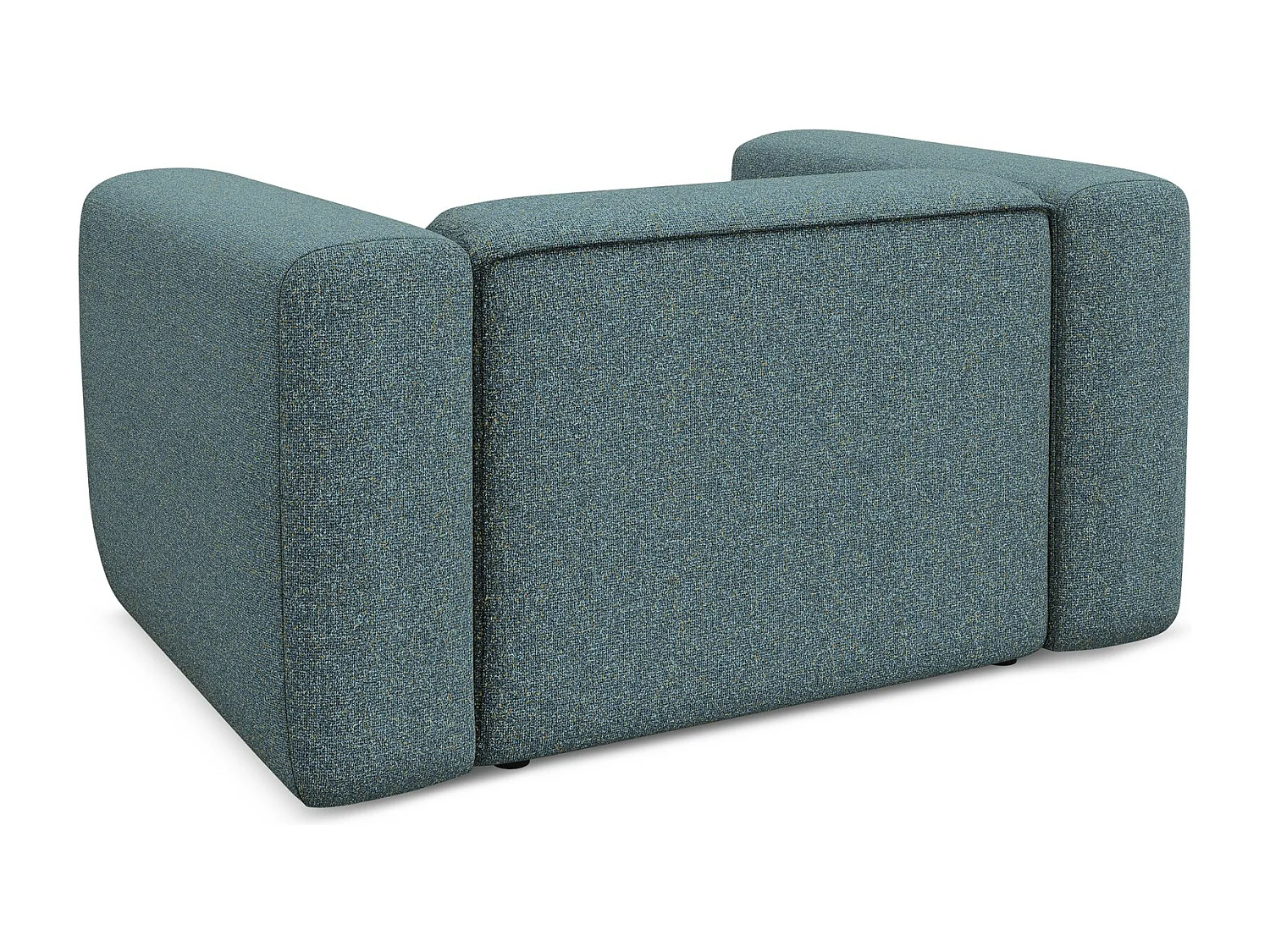 Fotel - z tkaniny strukturalnej - jeans - EKAHI