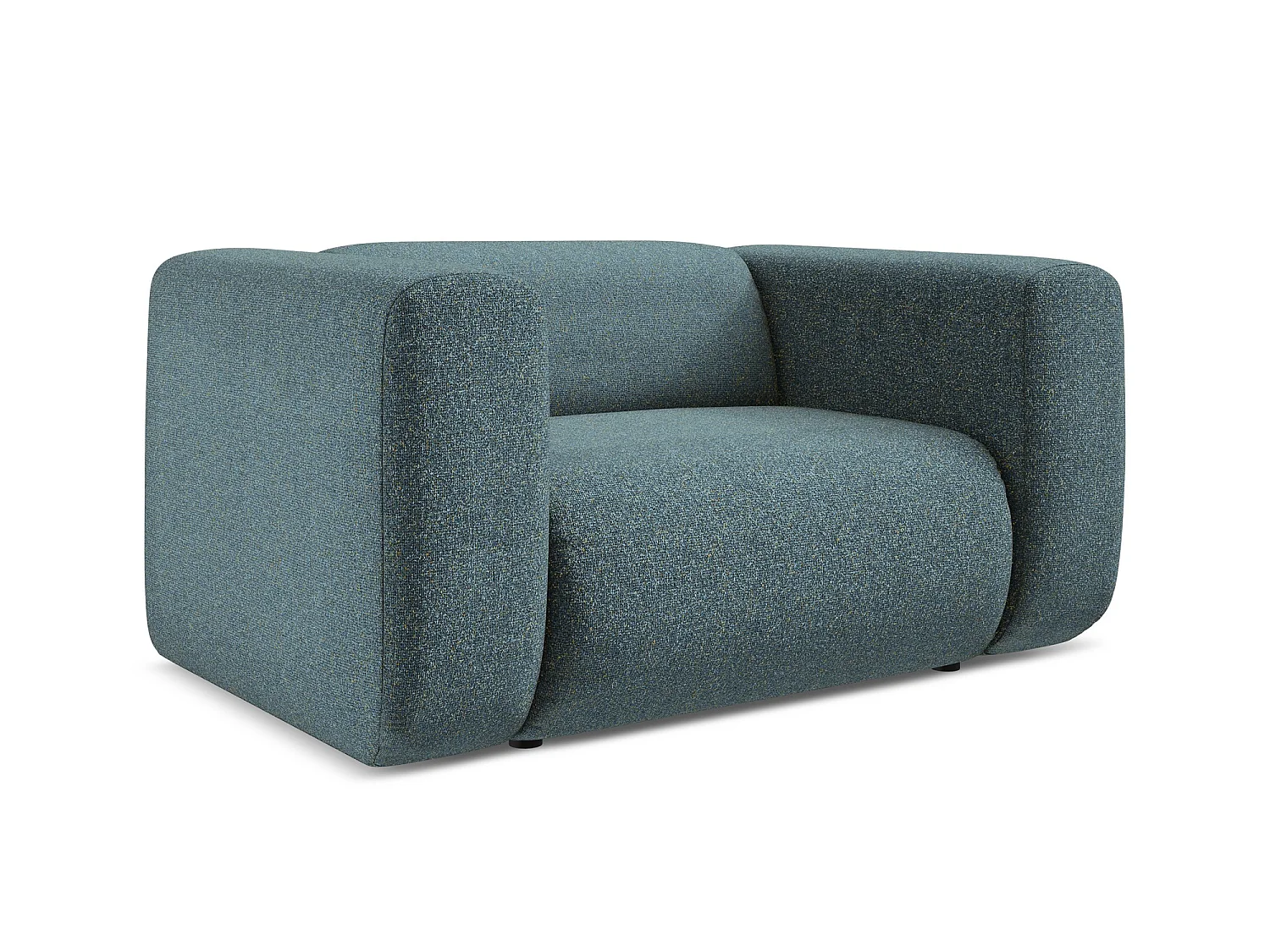 Fauteuil en tissu texturé - jeans - EKAHI