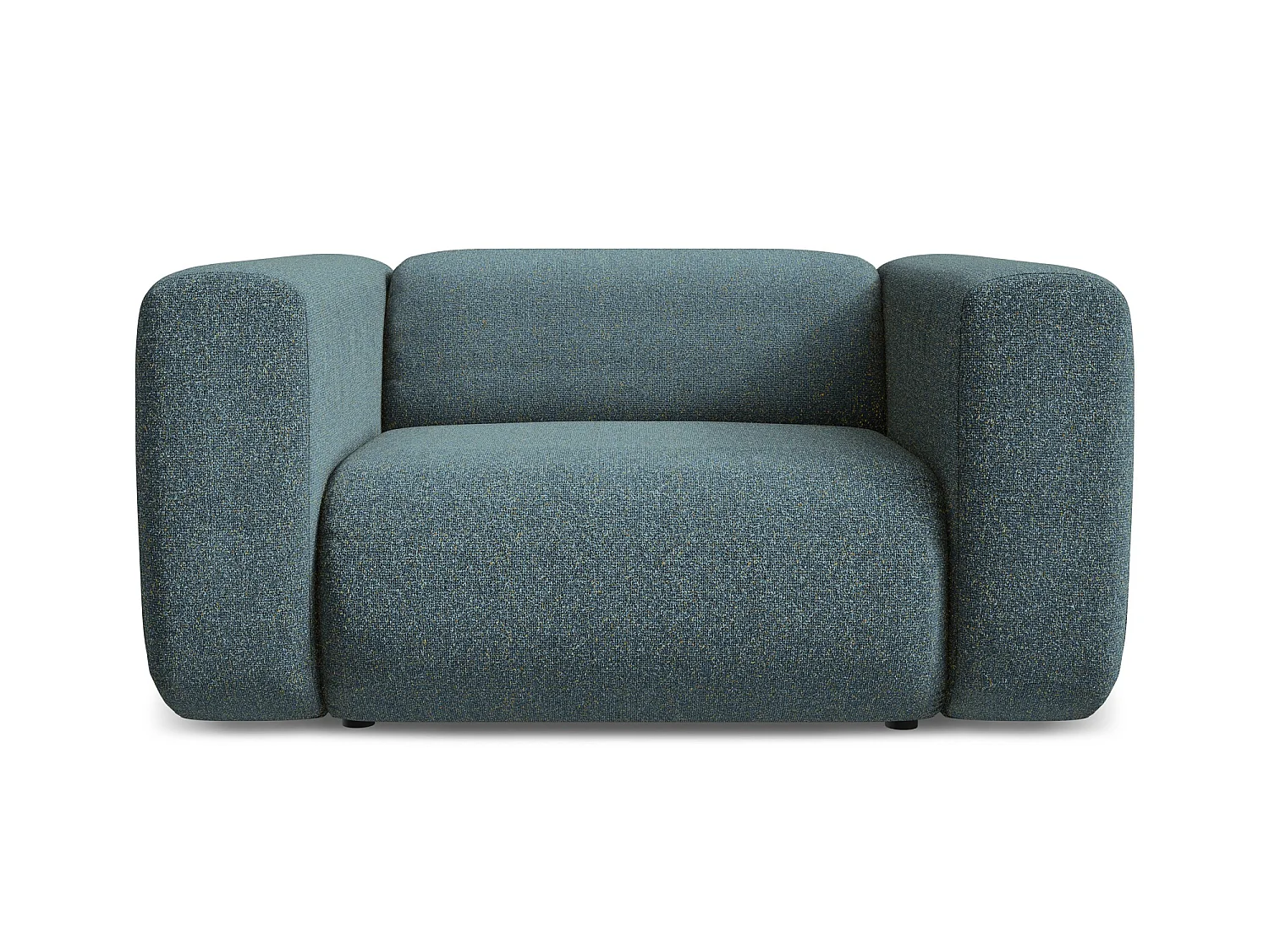 Fauteuil en tissu texturé - jeans - EKAHI