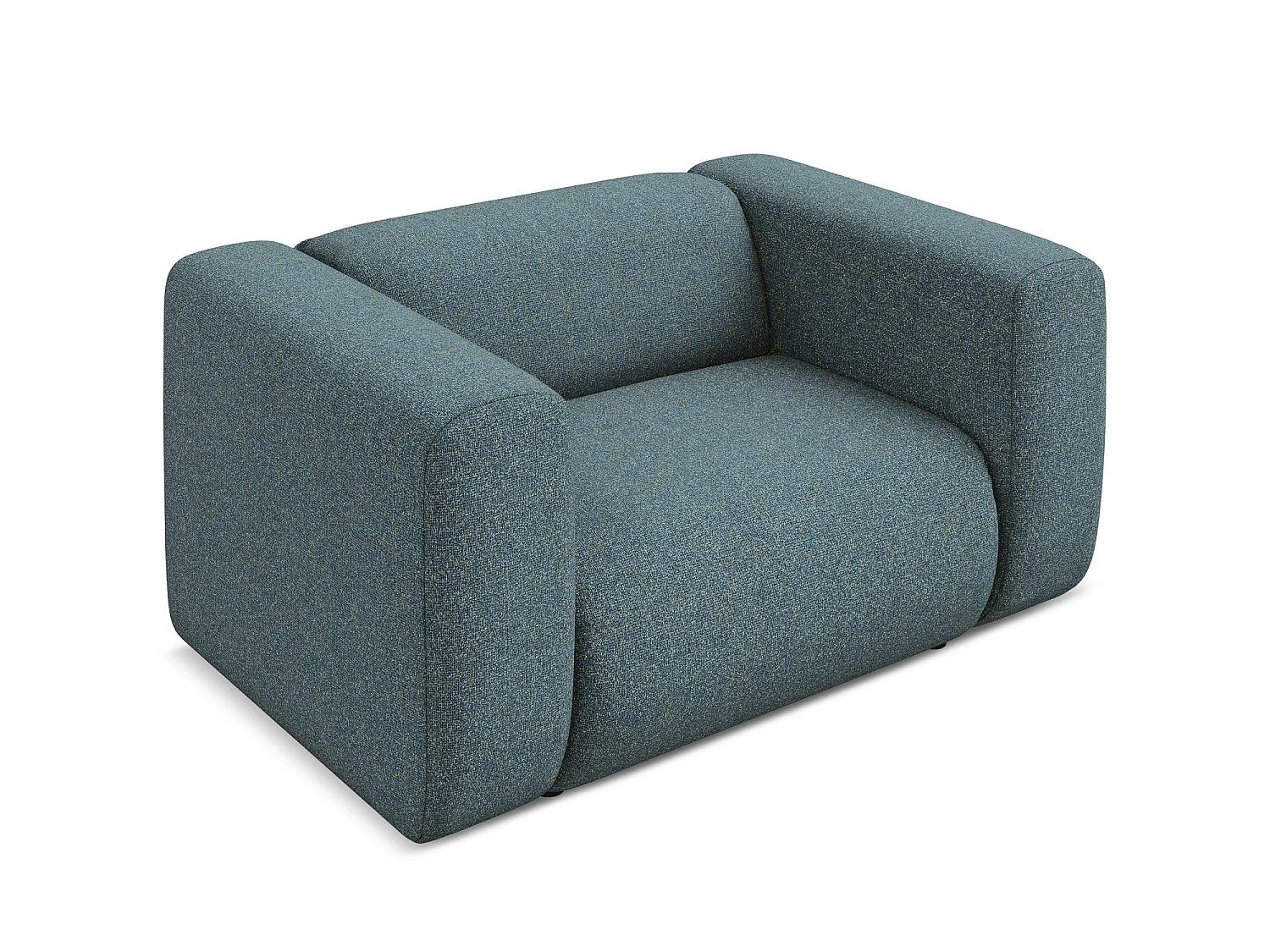 Fauteuil en tissu texturé - jeans - EKAHI