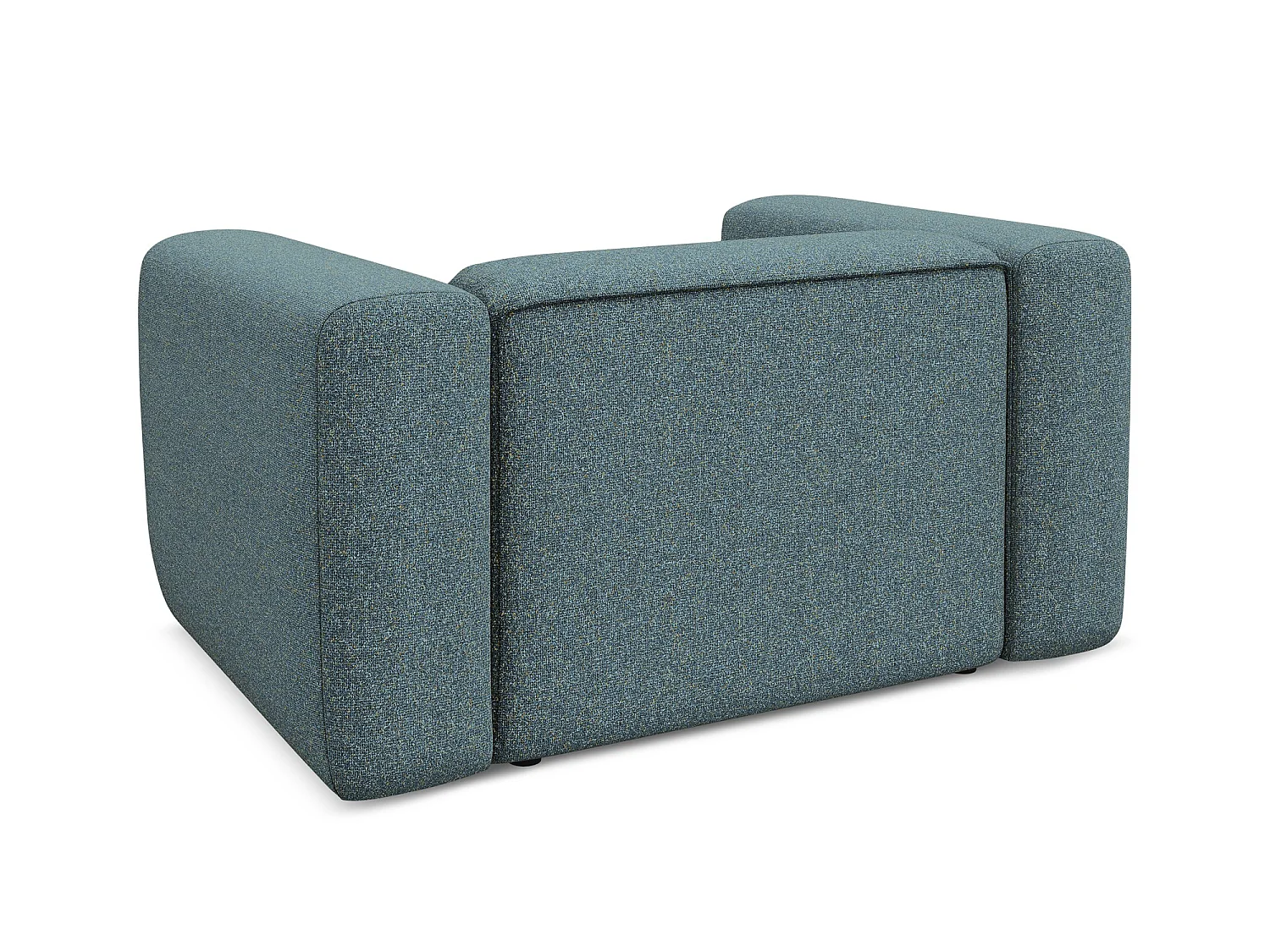 Fauteuil en tissu texturé - jeans - EKAHI