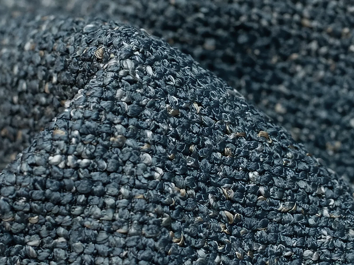 Fauteuil en tissu texturé - jeans - EKAHI