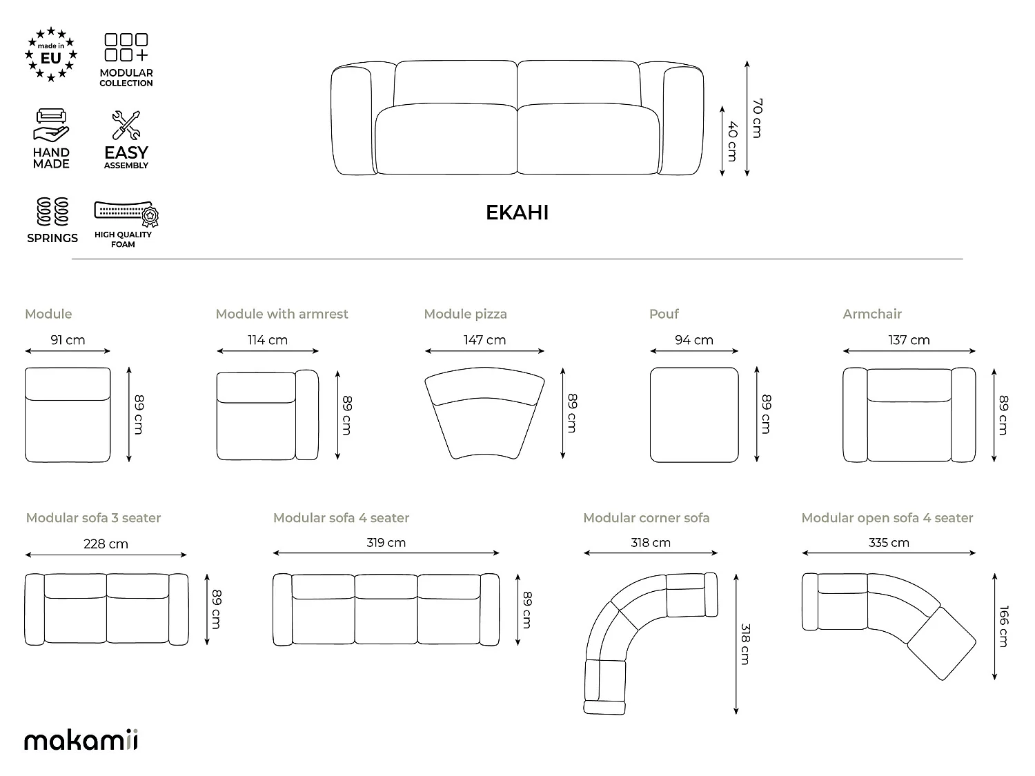 Fauteuil en tissu texturé - jeans - EKAHI