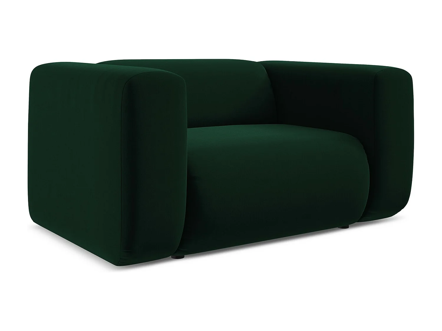 Fauteuil en velours - bouteille verte - EKAHI