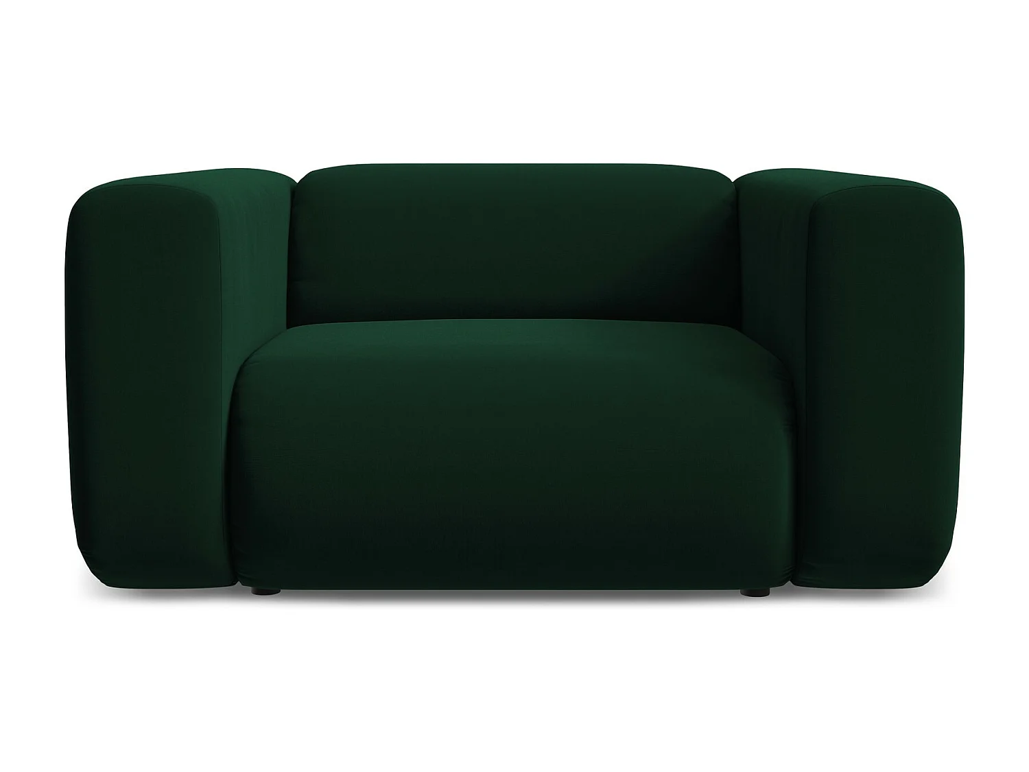 Fauteuil en velours - bouteille verte - EKAHI