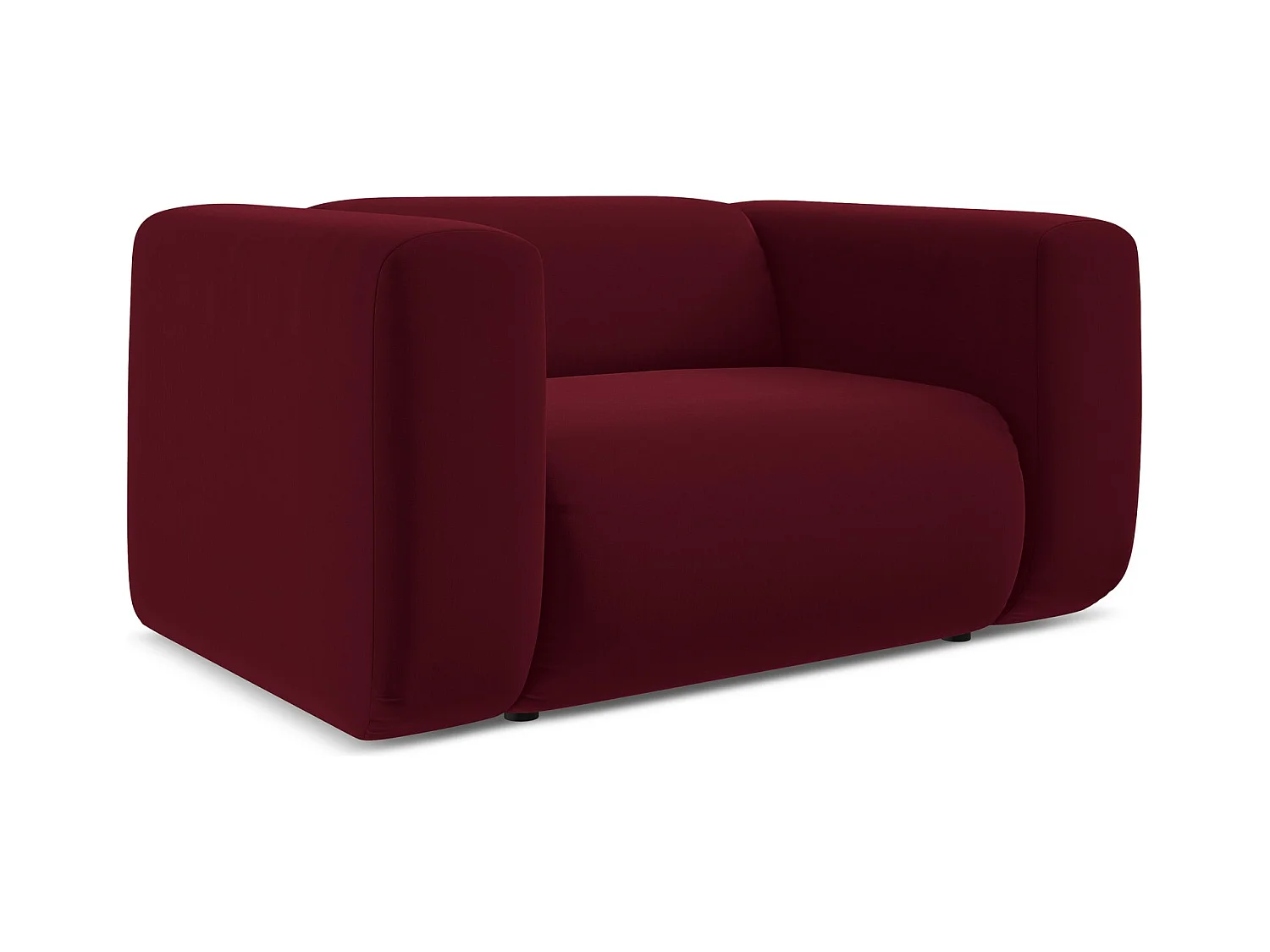 Fauteuil van bourgondië velours - EKAHI