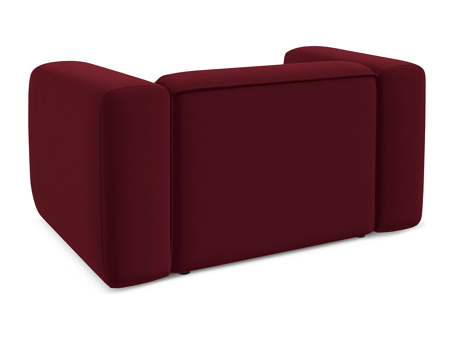 Fauteuil en velours - bourgogne - EKAHI