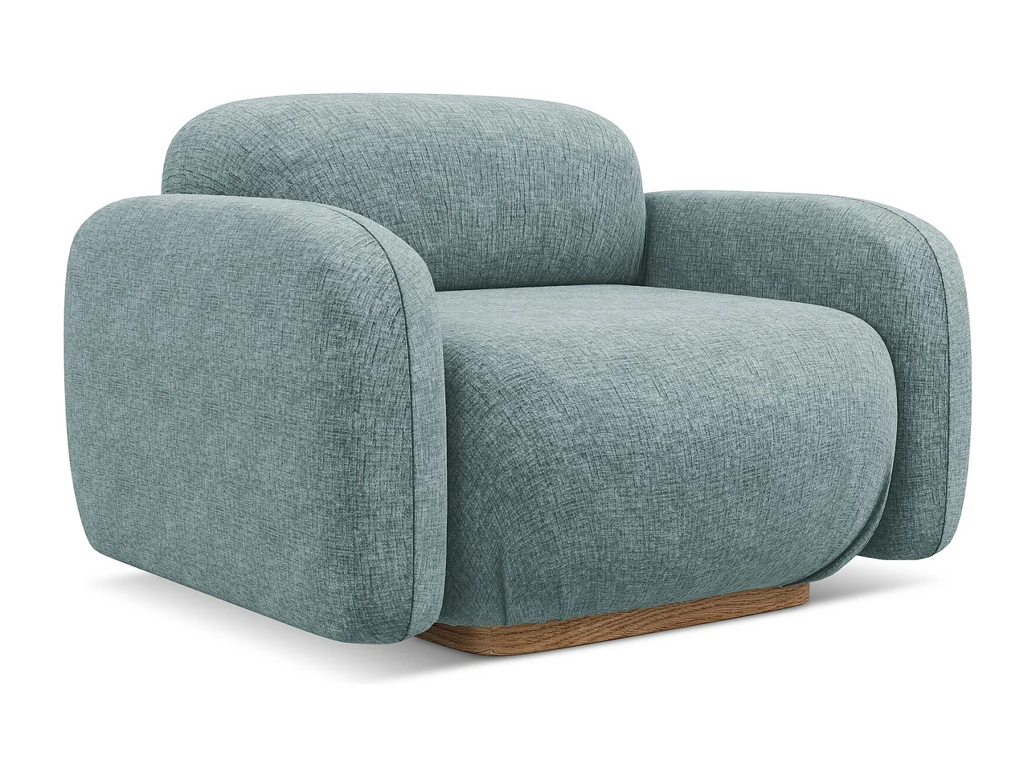 Fauteuil van jeans chenille stof - AILANI