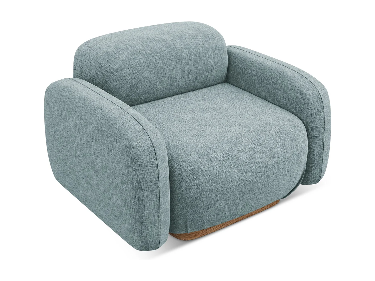 Fauteuil van jeans chenille stof - AILANI