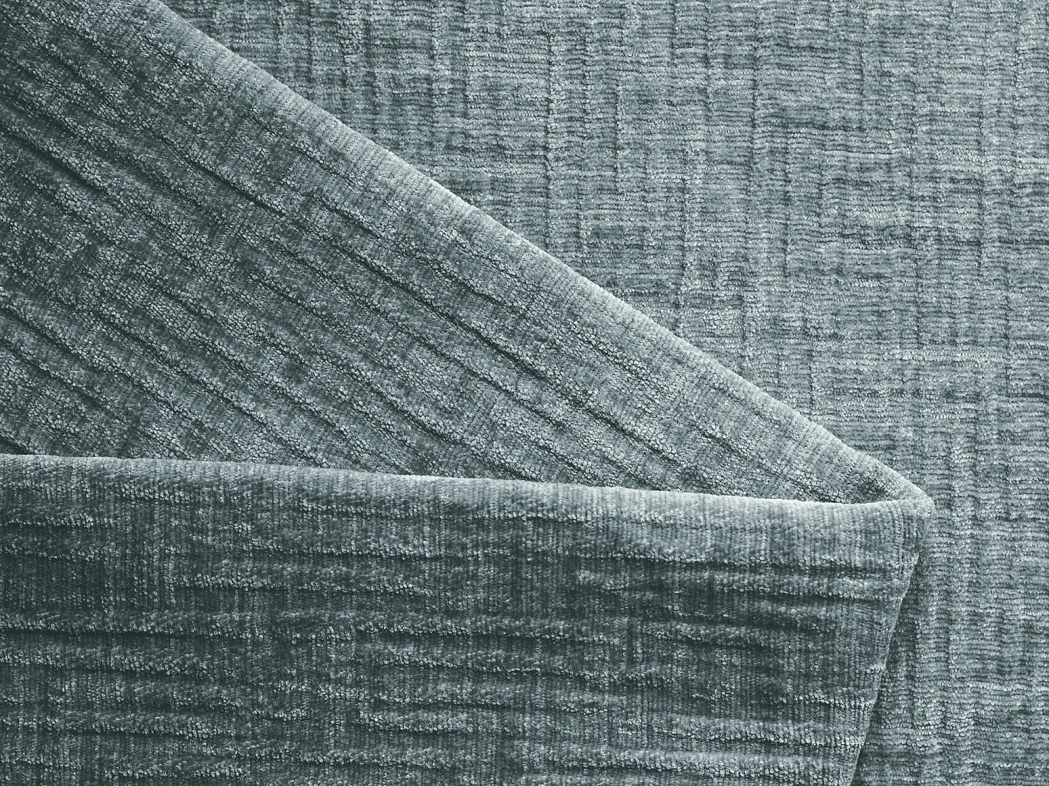 Poltrona em tecido chenille jeans - AILANI