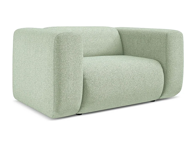 Fauteuil en tissu texturé - vert clair - EKAHI