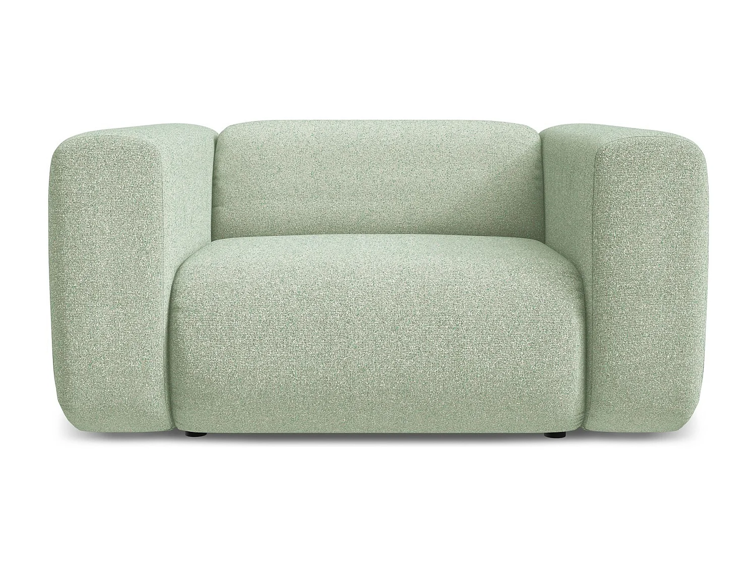 Fauteuil en tissu texturé - vert clair - EKAHI