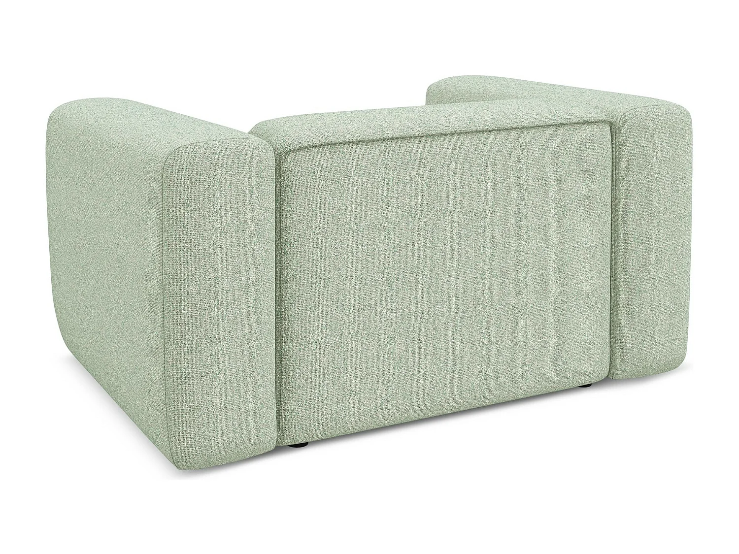 Fauteuil en tissu texturé - vert clair - EKAHI
