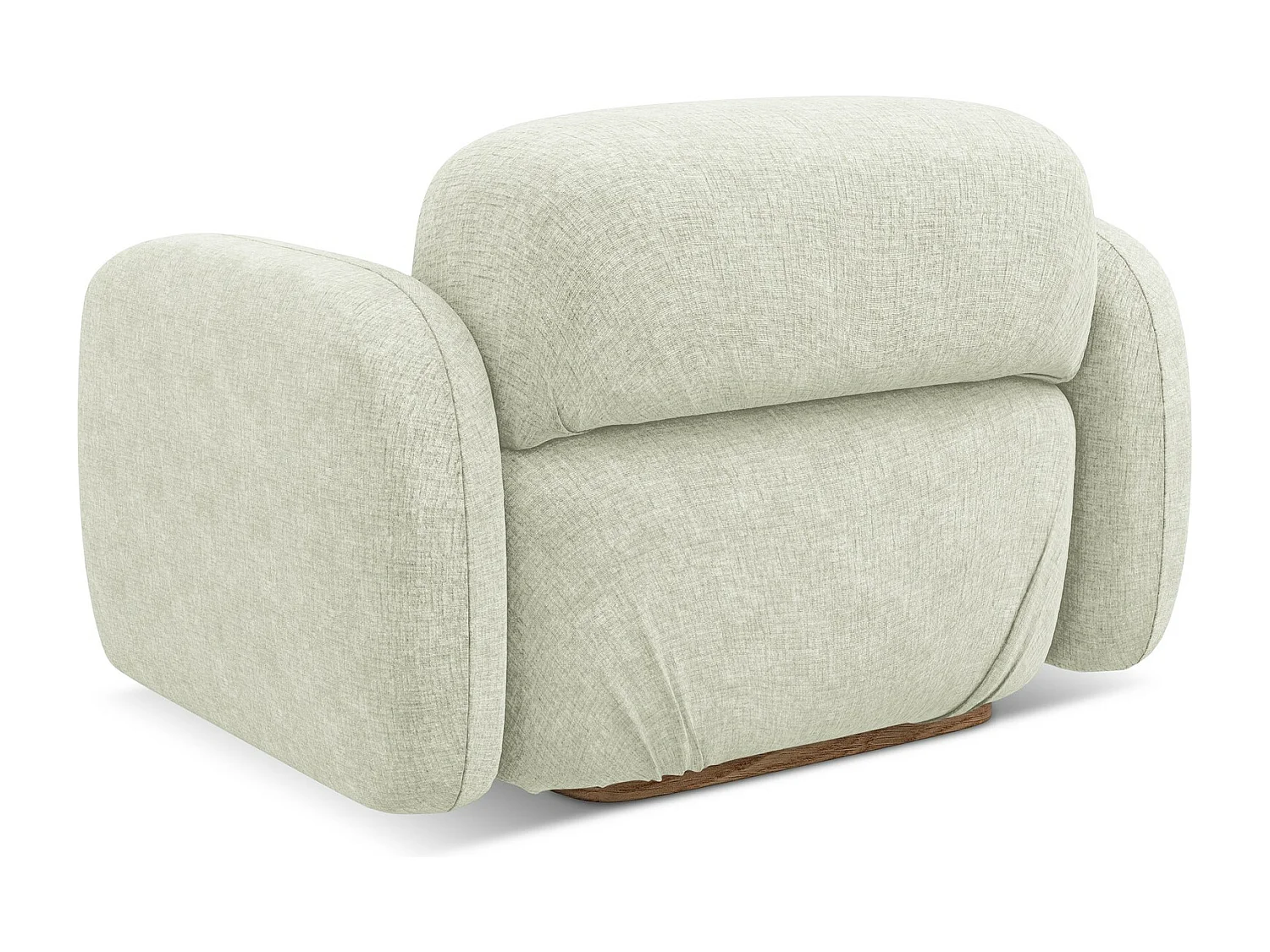 Fauteuil en tissu chenille - blanc - AILANI