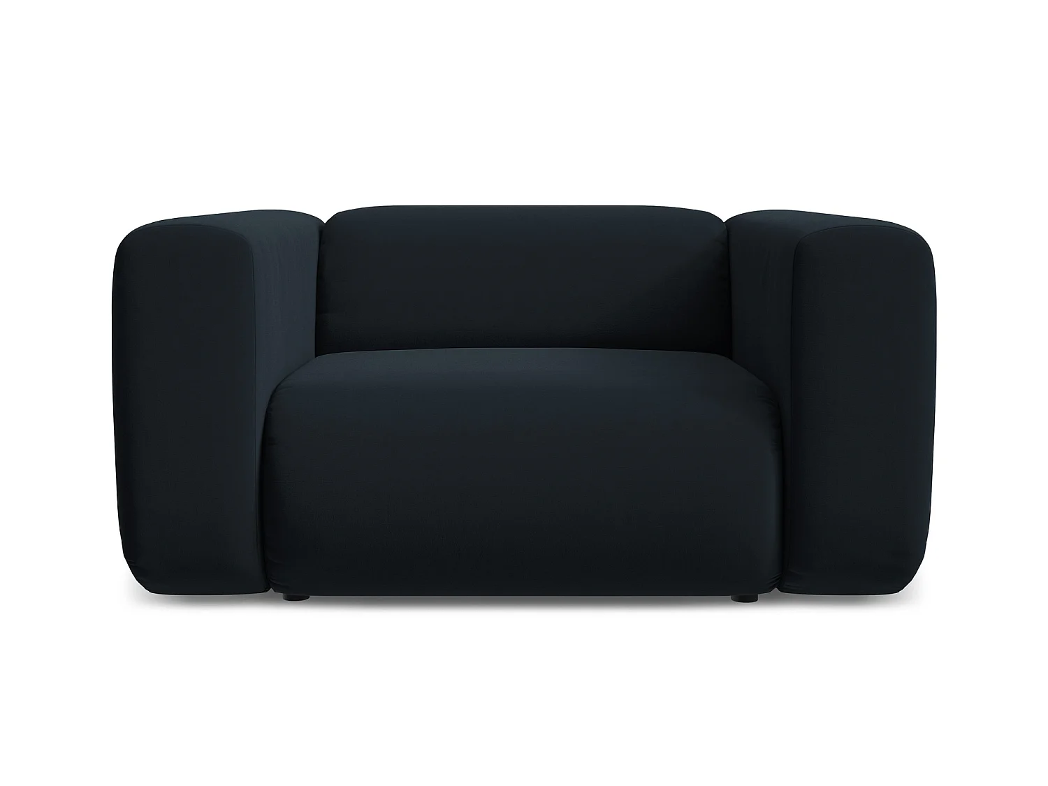 Fauteuil van koningsblauw velours - EKAHI
