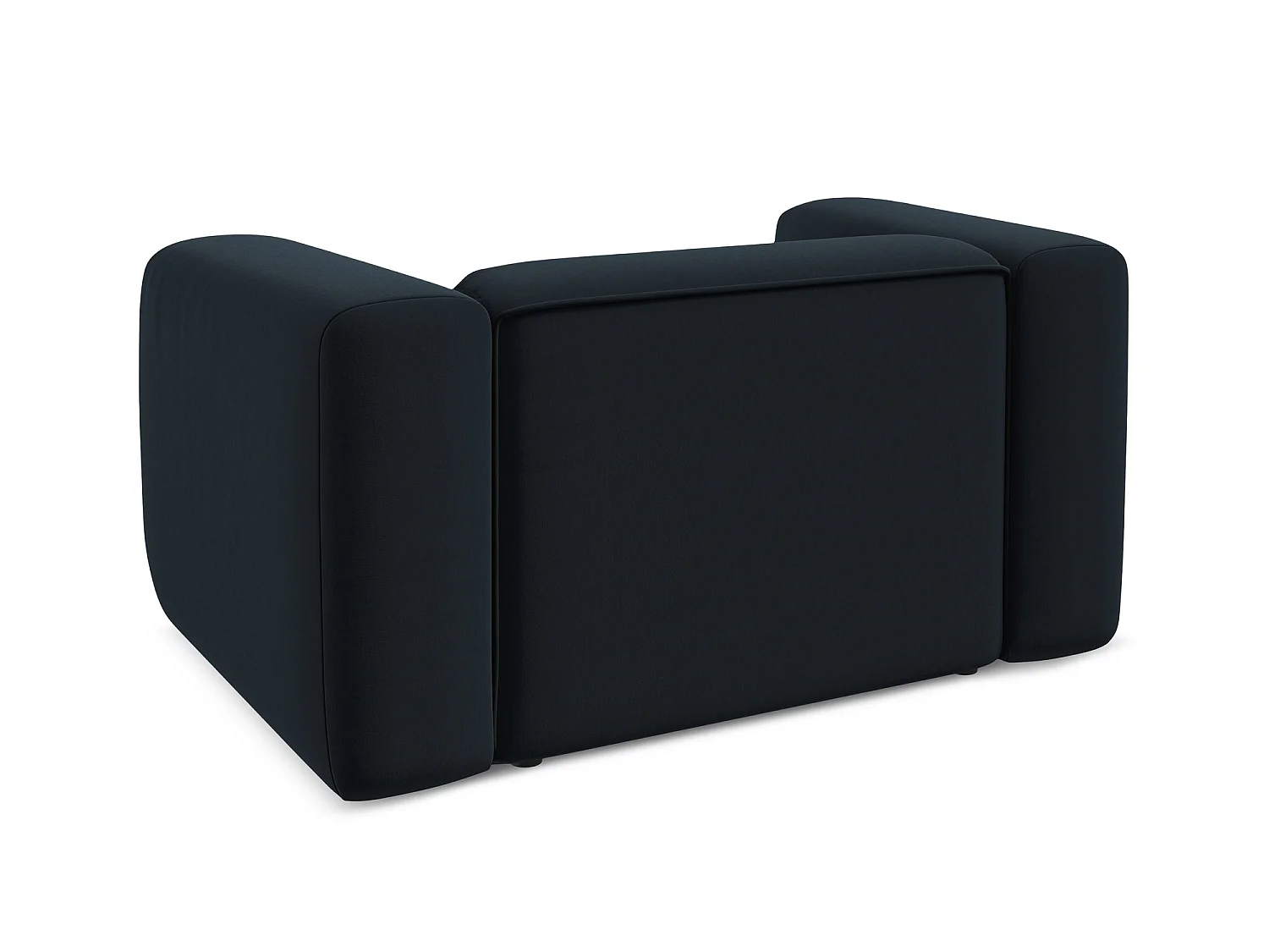 Fauteuil van koningsblauw velours - EKAHI